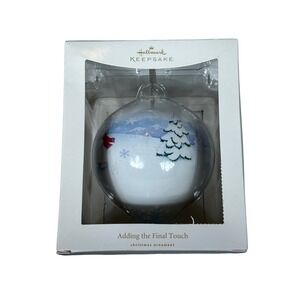 Hallmark Keepsake Christmas Ornament Adding the Final Touch Snow‎ Scene